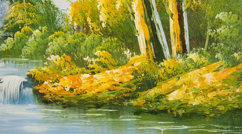 Original Impressionism Landscape Painting by Shirley Chan