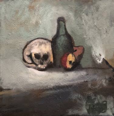 Still Life with Skull, Bottle & Apple thumb