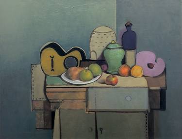 Still Life with Guitar and Fruits thumb