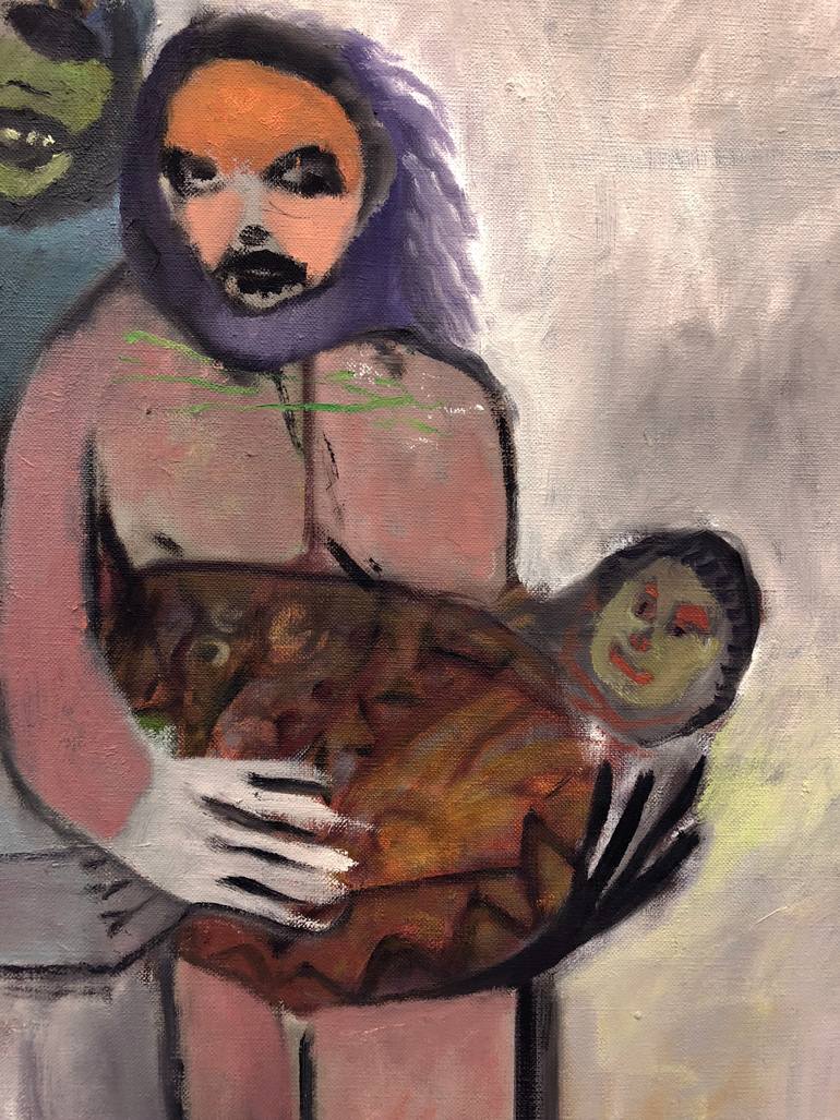Original Expressionism Family Painting by Steve Binetti