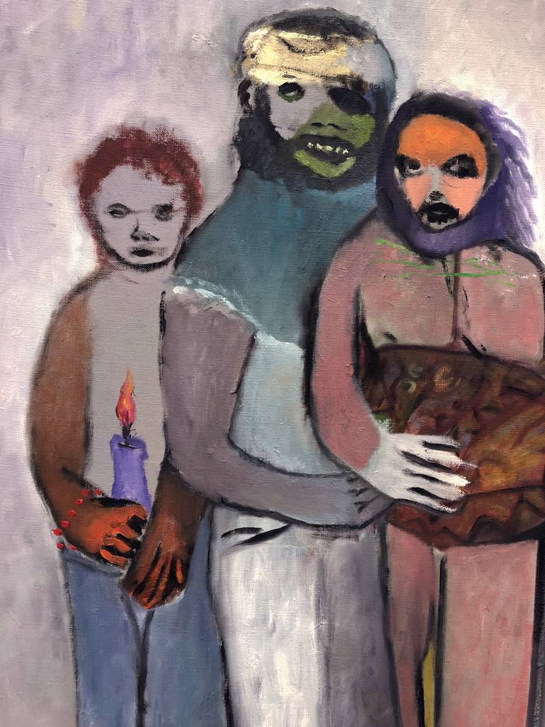 Original Expressionism Family Painting by Steve Binetti
