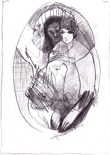 Original Expressionism Love Drawings by Steve Binetti
