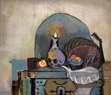Candle, Skull, Lute and Fruits thumb