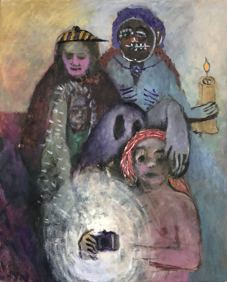 Original Expressionism Family Painting by Steve Binetti