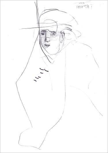 Original Expressionism Portrait Drawings by Steve Binetti