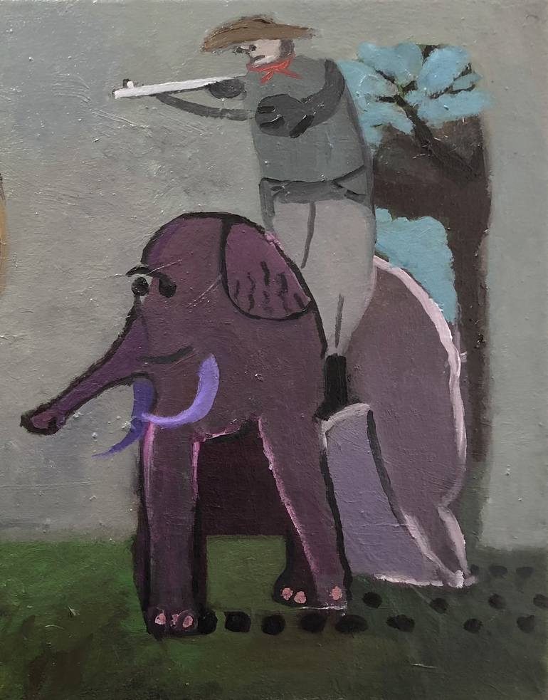 Original Expressionism Animal Painting by Steve Binetti