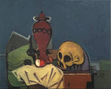 Still Life with Skull and Vase thumb