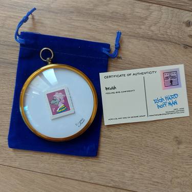 Brash Roland Rat Queen Elizabeth Postage Stamp - Jewel thumb