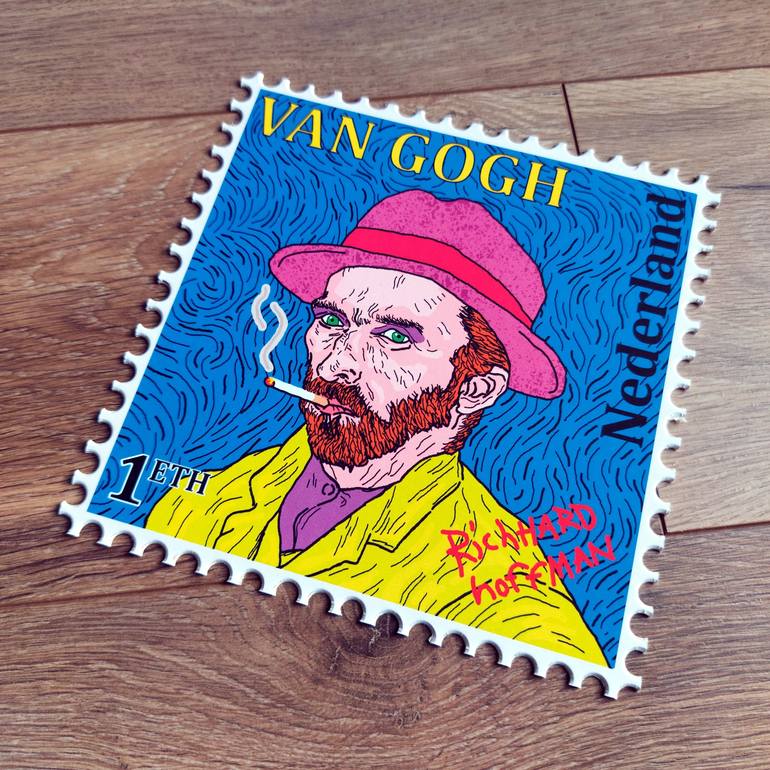 The Coolest Cat Van Gogh NFT Physical - Limited Edition of 1 Mixed ...