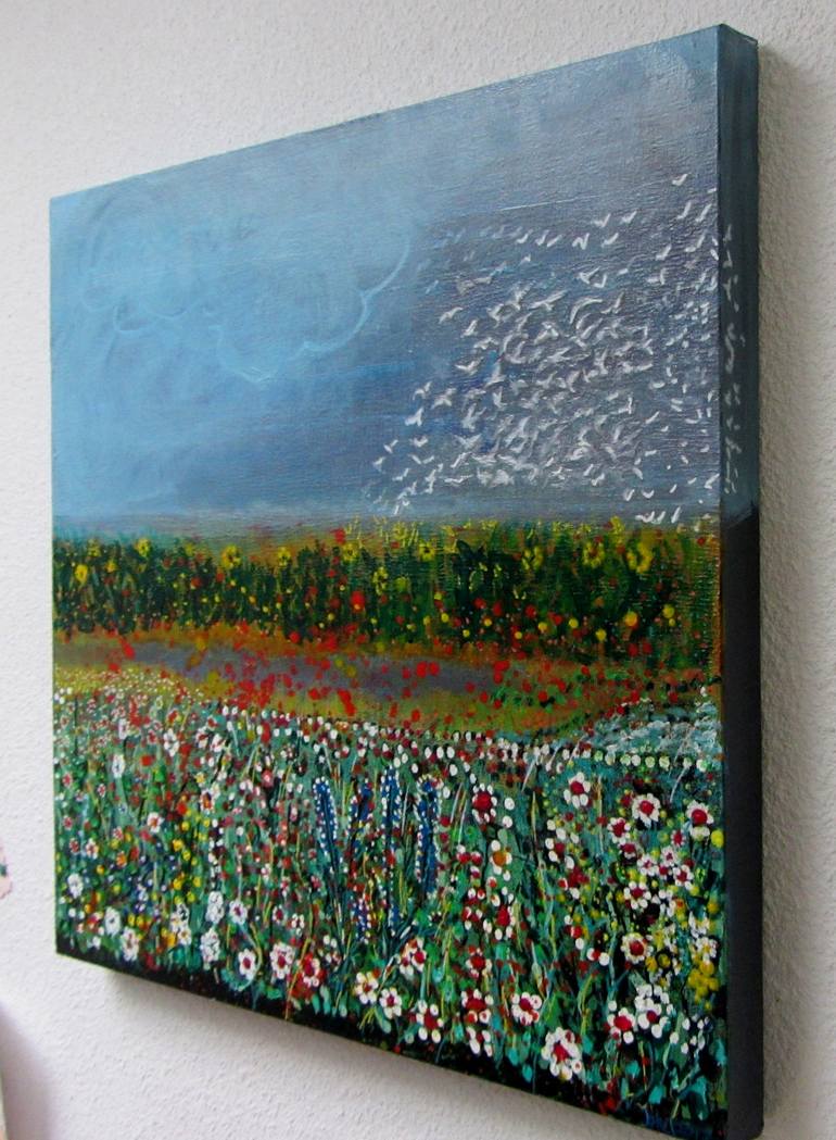 Original Impressionism Floral Painting by Joke Hijlkema