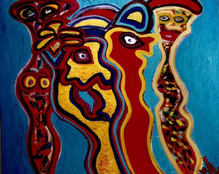 Original Figurative Fashion Paintings by Norbert De Jong