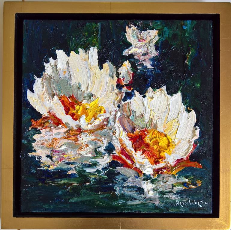 Original Fine Art Floral Painting by Alan Wolton