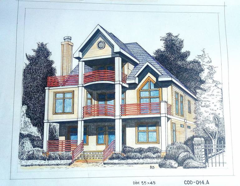 Easy Dream House Drawing Sketch Modern For Pencil Drawing Ideas Vrogue