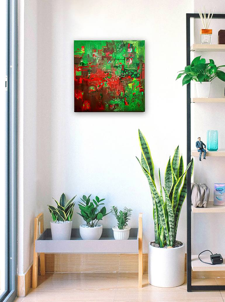 Original Abstract Expressionism Abstract Painting by Art Iz Moksa