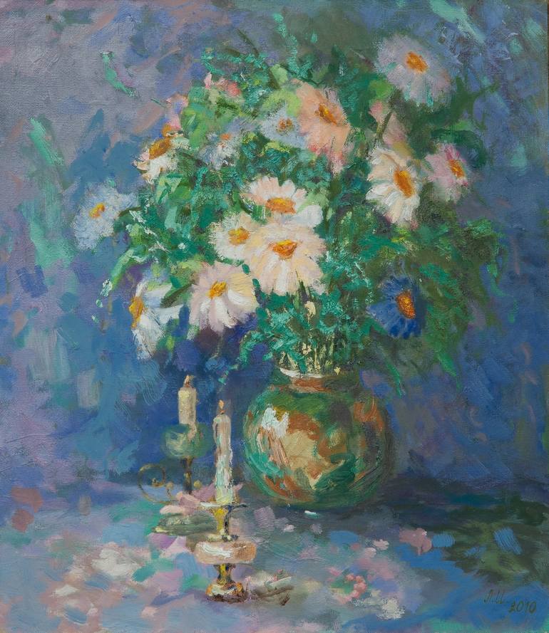 Original Impressionism Floral Painting by Iryna Leonova