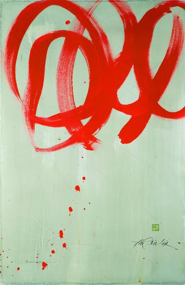 Original Abstract Calligraphy Paintings by Sigrid Artmann