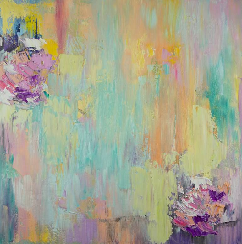 Original Abstract Floral Painting by Diana Raponi