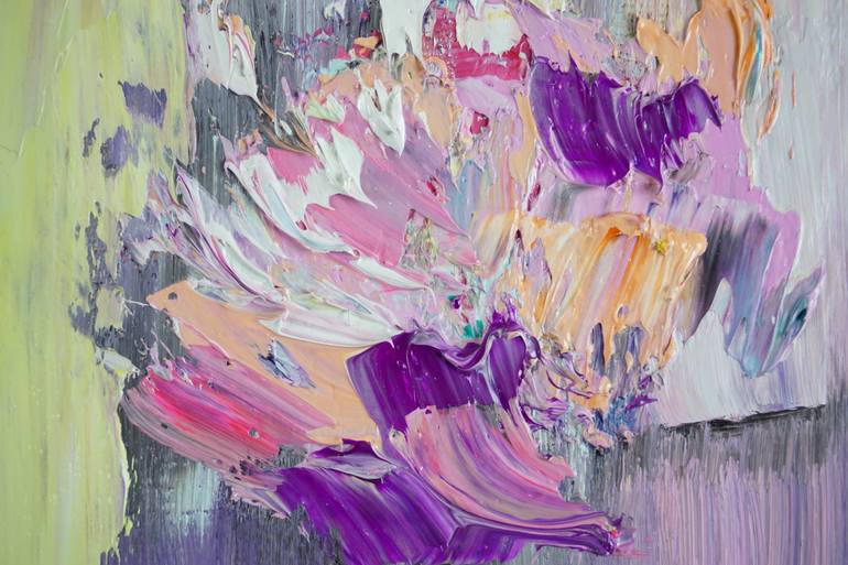 Original Abstract Floral Painting by Diana Raponi