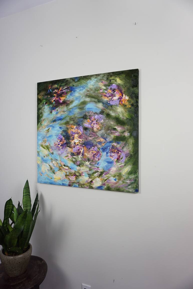 Original Abstract Botanic Painting by Diana Raponi