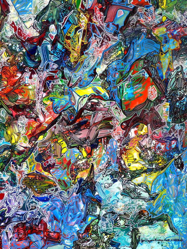 Original Abstract Expressionism Abstract Painting by Igor  Eugen Prokop