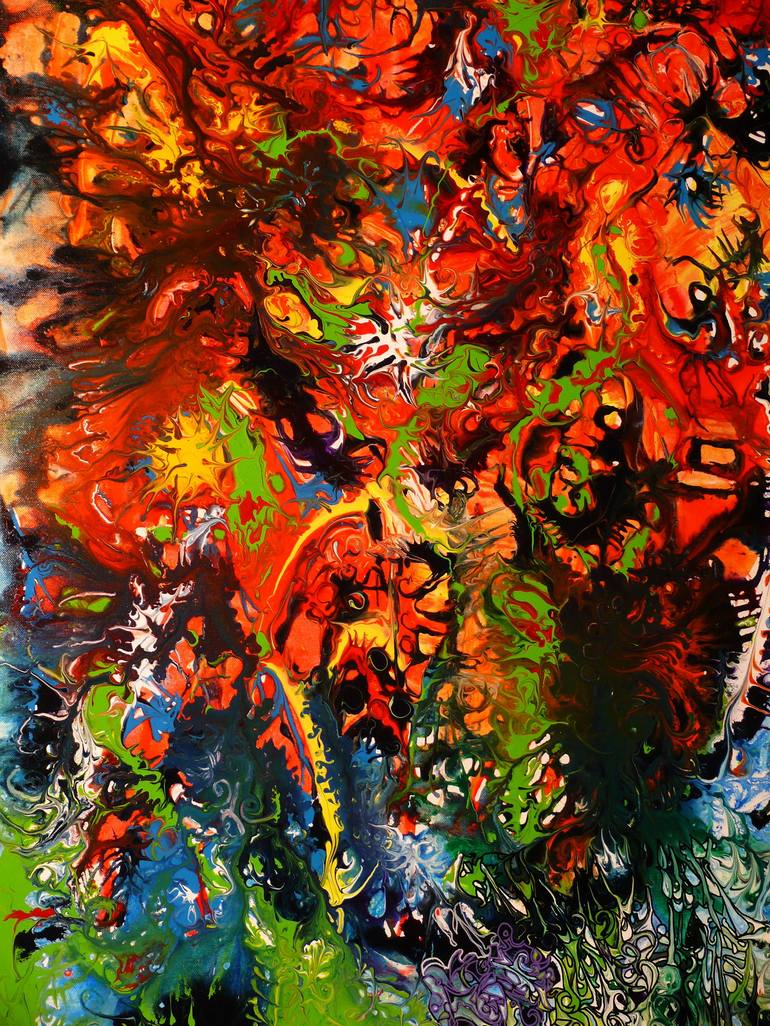 Jungle's Fire Painting by Igor Eugen Prokop | Saatchi Art