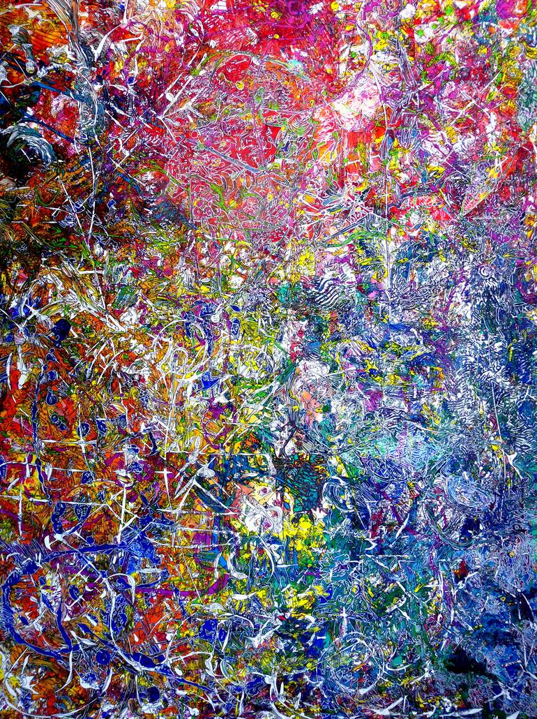 Original Abstract Painting by Igor Eugen Prokop | Abstract Art on Canvas | IF GOD CREATED THE WORLD WHAT CREATED GOD MR:BASQUIAT?