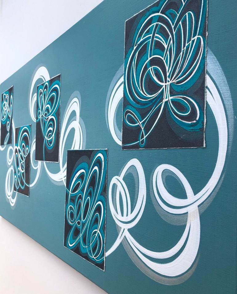 Original Modernism Abstract Painting by Katie Cousins But Paints Under Maiden Name - Katie Daw 