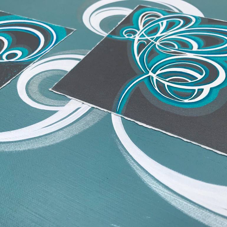 Original Modernism Abstract Painting by Katie Cousins But Paints Under Maiden Name - Katie Daw 