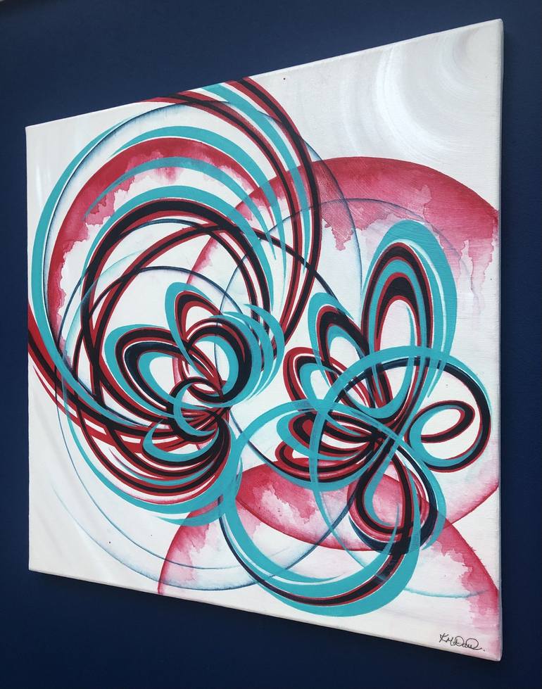 Original Abstract Painting by Katie Cousins but paints under maiden name - Katie Daw 