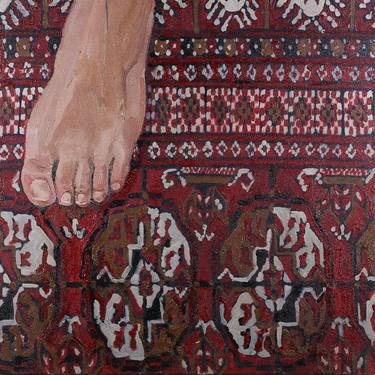 Left Foot on Persian Rug thumb