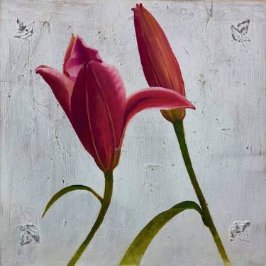 Original Floral Painting by Yochi Yakir Avin