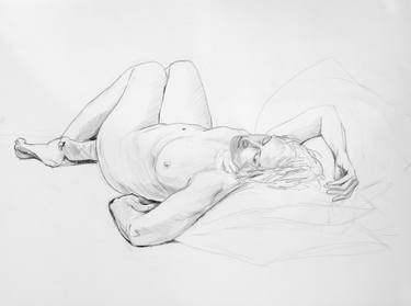 Original Figurative Nude Drawings by Dina Belyayeva