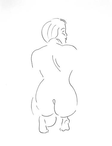 Original Figurative Nude Drawings by Dina Belyayeva