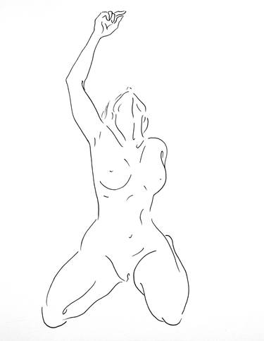 Original Minimalism Nude Drawings by Dina Belyayeva