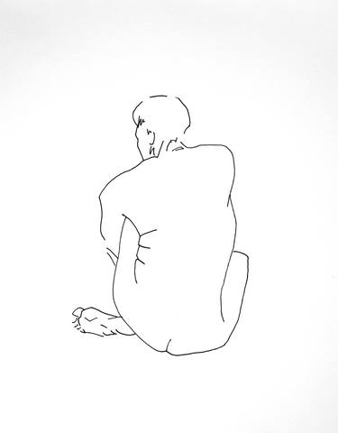 Original Figurative Nude Drawings by Dina Belyayeva