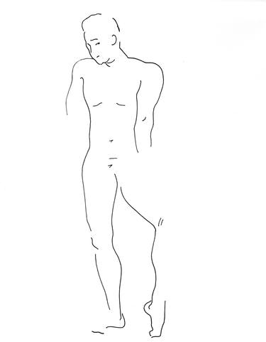 Original Figurative Nude Drawings by Dina Belyayeva