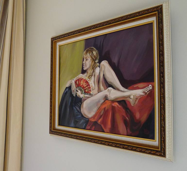 Original Figurative Nude Painting by Dina Belyayeva