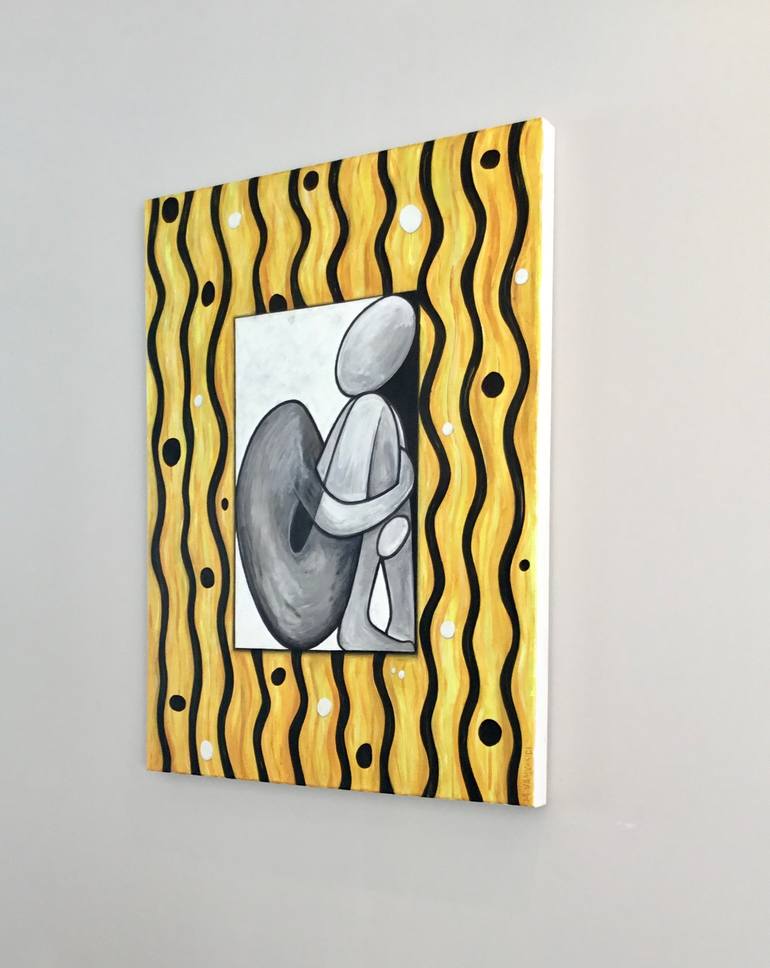 Original Minimalism Abstract Painting by Maria Vamvakidi