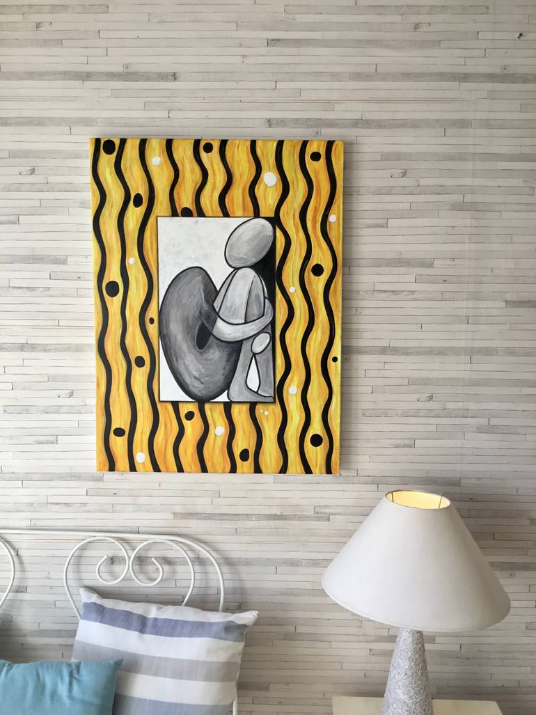 Original Minimalism Abstract Painting by Maria Vamvakidi