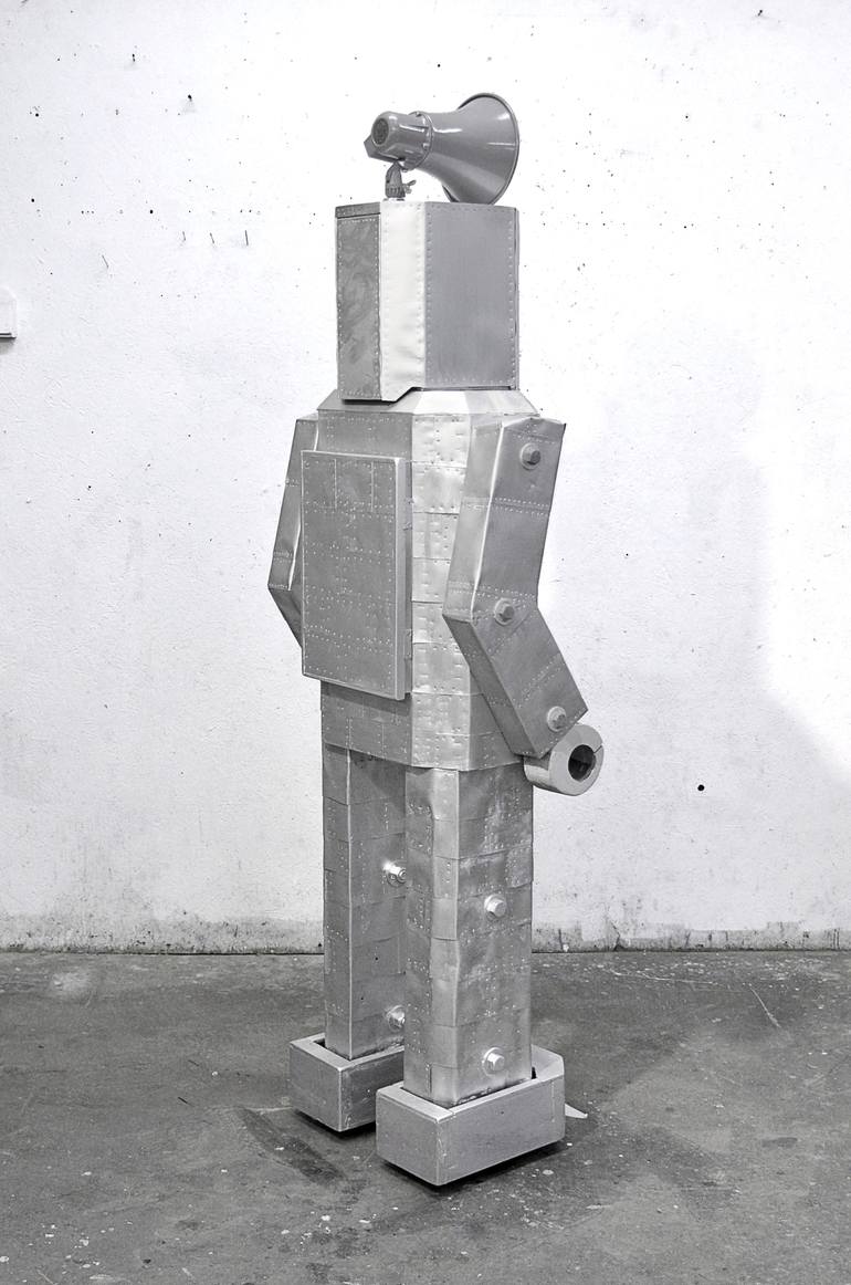 Original Conceptual Science/Technology Sculpture by John Ross