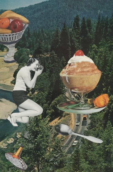 Original Surrealism Food Collage by Maya Land