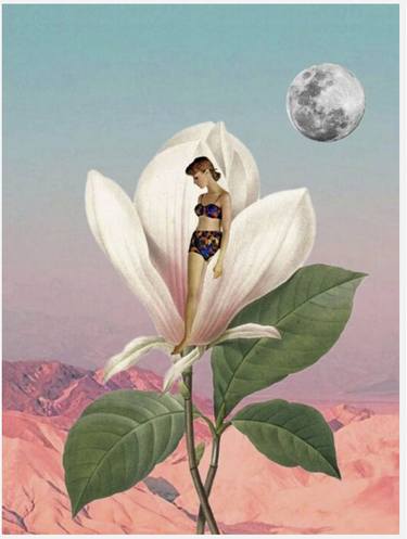 Original Surrealism Garden Collage by Maya Land