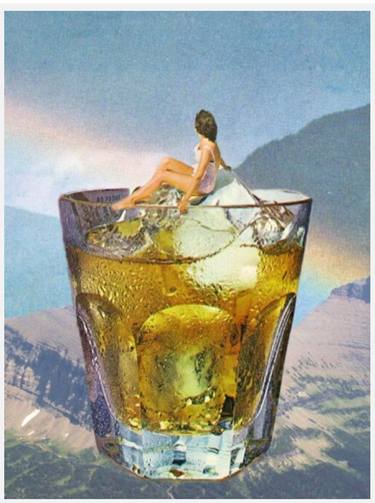 Original Surrealism Food & Drink Collage by Maya Land