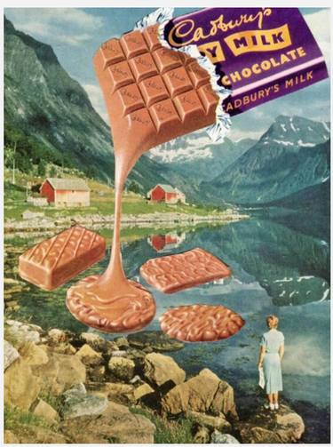 Original Surrealism Food & Drink Collage by Maya Land