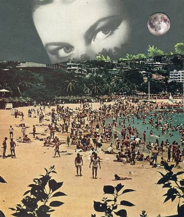 Original Beach Collage by Maya Land