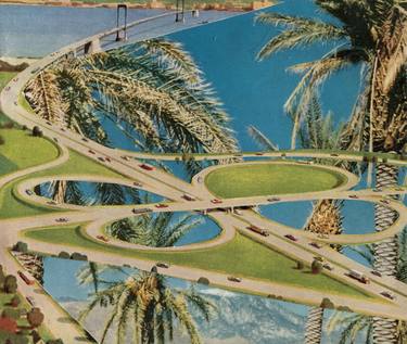Original Surrealism Tree Collage by Maya Land