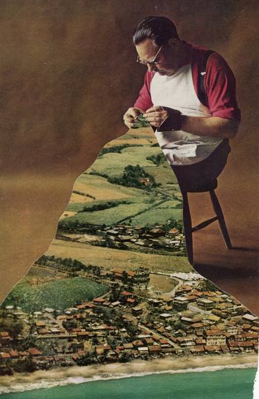 Original Surrealism Landscape Collage by Maya Land