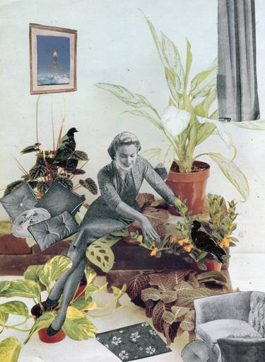 Plant lady original collage thumb