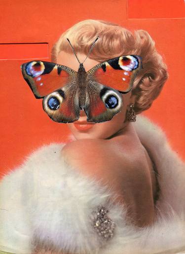 Original Surrealism Portrait Collage by Maya Land