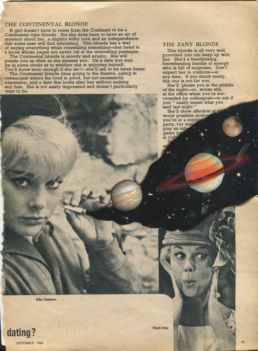 Original Surrealism Outer Space Collage by Maya Land
